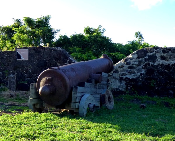 canon, vieux fort, basse terre guadeloupe
