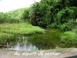 Départ Sentier des Sources, Marie Galante