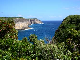 vue falaises Anse Bertrand Guadeloupe