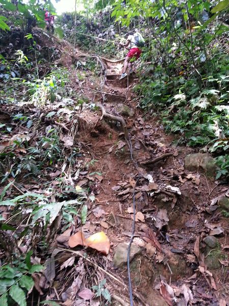 descente, cascade Bis, Ste Rose, Guadeloupe