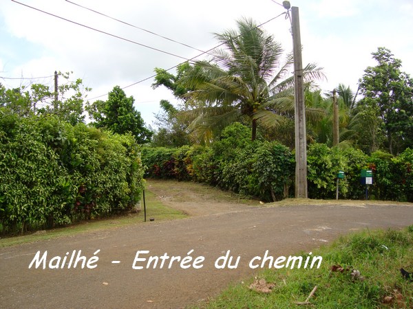 entrée chemin, cascade Bis, Ste Rose, guadeloupe