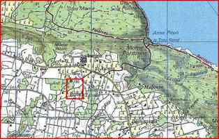 Moulin Borée, Capesterre, Marie Galante, la carte