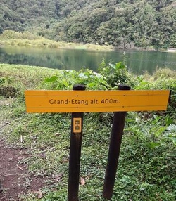 pancarte Grand etang Basse terre guadeloupe