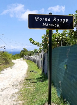 pancarte morne rouge Marie galante