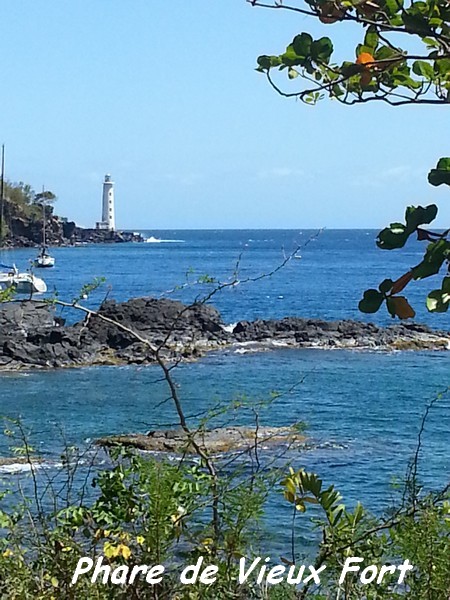 phare vieux fort, rivière sens, basse terre, guadeloupe