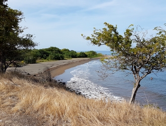 plage de l`étang Mamalier cote sous le vent guadeloupe