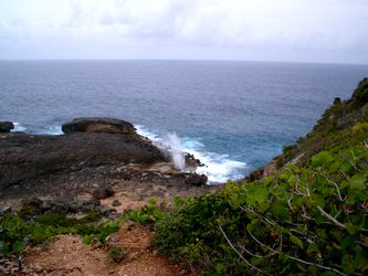 pointe souffleur trace falaises Guadeloupe