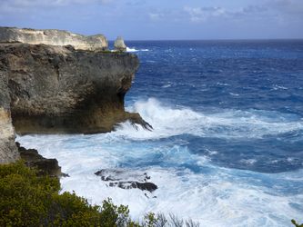 pointe percée trace des falaises Guadeloupe