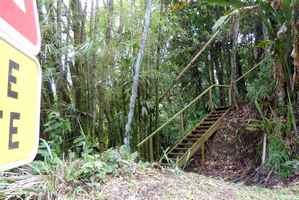 sentier retour, rivière quiock, route mamelles, guadeloupe