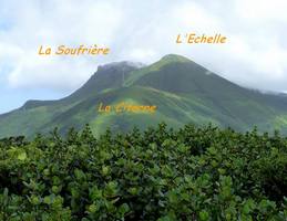 soufrière, vue, madeleine, basse terre, guadeloupe