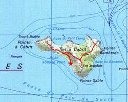 terre de haut, cabri carte ign, ile, guadeloupe