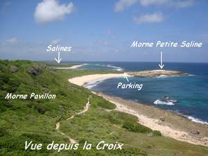 vue de la croix, pointe des chateaux, guadeloupe