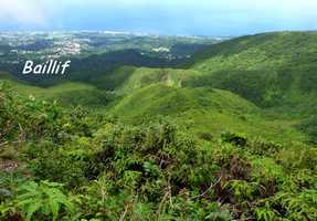 vue sur baillif, soufrière, guadeloupe