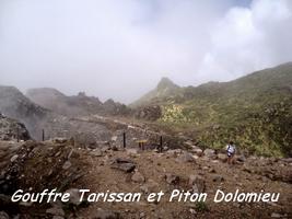 vue du cratère, soufrière, guadeloupe